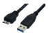 StarTech 0.5m (1.5ft) Black SuperSpeed USB 3.0 Cable A to Micro B - Højre vinkel