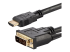 Startech 6ft (1.8m) HDMI to DVI Cable, DVI-D to HDMI Display Cable (1920x1200p), Black, 19 Pin HDMI Male to DVI-D Male Cable Adapter, Digital Monitor Cable, M/M, Single Link - Nærbillede
