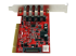 Startech 4 Port PCI SuperSpeed USB 3.0 Adapter Card with SATA/SP4 Power - Højre vinkel