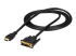 Startech 6ft (1.8m) HDMI to DVI Cable, DVI-D to HDMI Display Cable (1920x1200p), Black, 19 Pin HDMI Male to DVI-D Male Cable Adapter, Digital Monitor Cable, M/M, Single Link - Højre vinkel